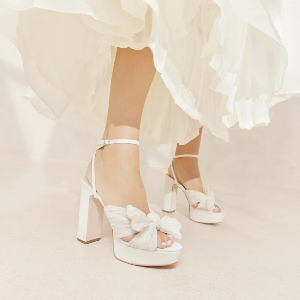 Loeffler Randall Natalia Pearl Platform Bow Heel - Size 10